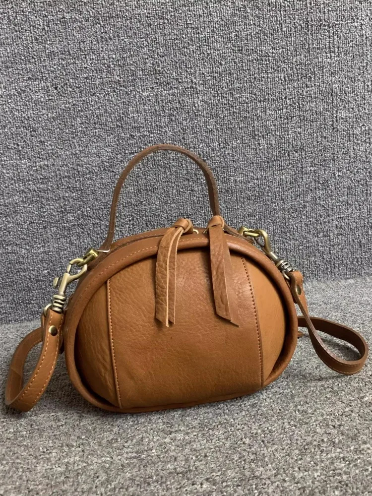 Vintage Women Designer Fashion Versatile Box Bag Genuine Leather Single Shoulder Casual Tote Handbag Ladies Office Crossbody Bag