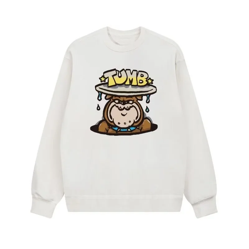 

A loose and trendy American hip-hop printed round-neck sweatshirt for men and women in the autumn and winter of 2025