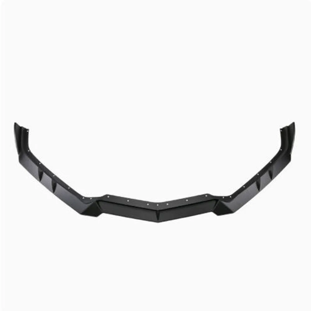 For Chevrolet Corvette C8 Z51 Stingray 2021-2024 Glossy Black Carbon Fiber Look Car Front Bumper Lip Spoiler Splitter 3PCS