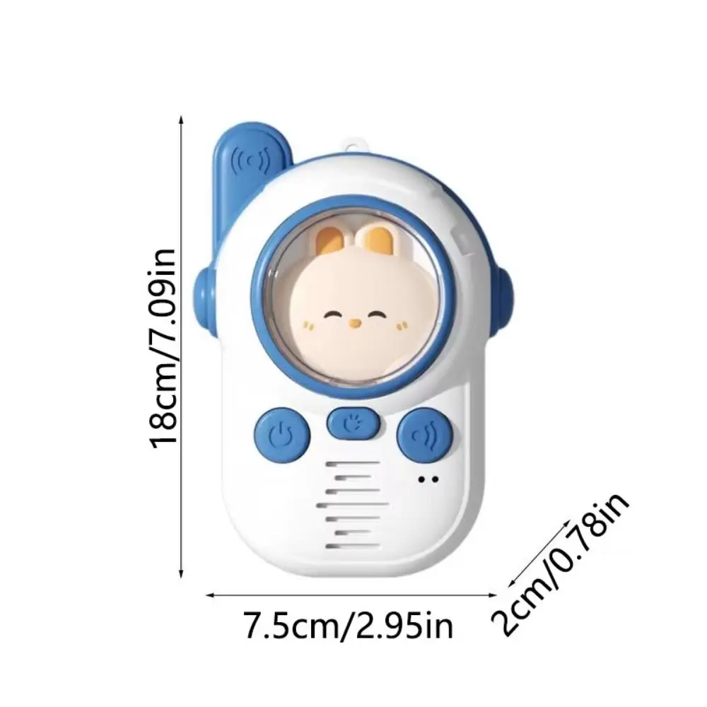 2 pezzi gamma estesa giocattolo radio per bambini suono chiaro 300M dispositivo di comunicazione a 2 vie 3 pulsanti cordini bambini walkie talkie per interni