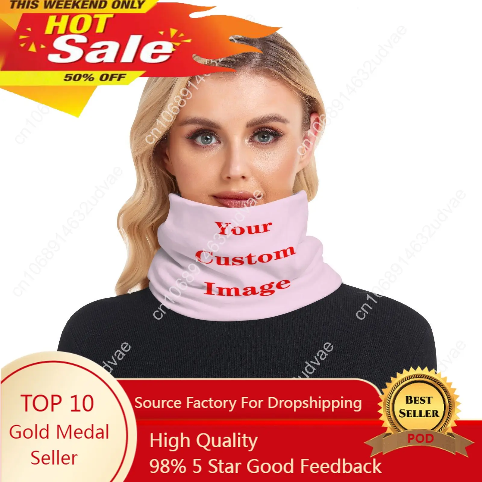 20Pcs Winter Scarf Knitted Ring Neck Wraps Custom Women Bandana Warm Solid Collar Unisex Men Face Scarves Infinite Cashmere