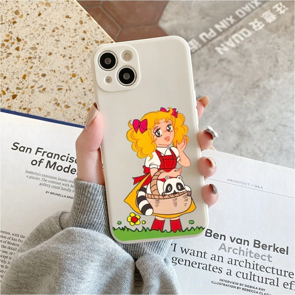 Anime Manga Candypng Phone Case For Iphone 11 13 14 Pro Max X Xr Xs Max Se2020 12mini White Cover Case