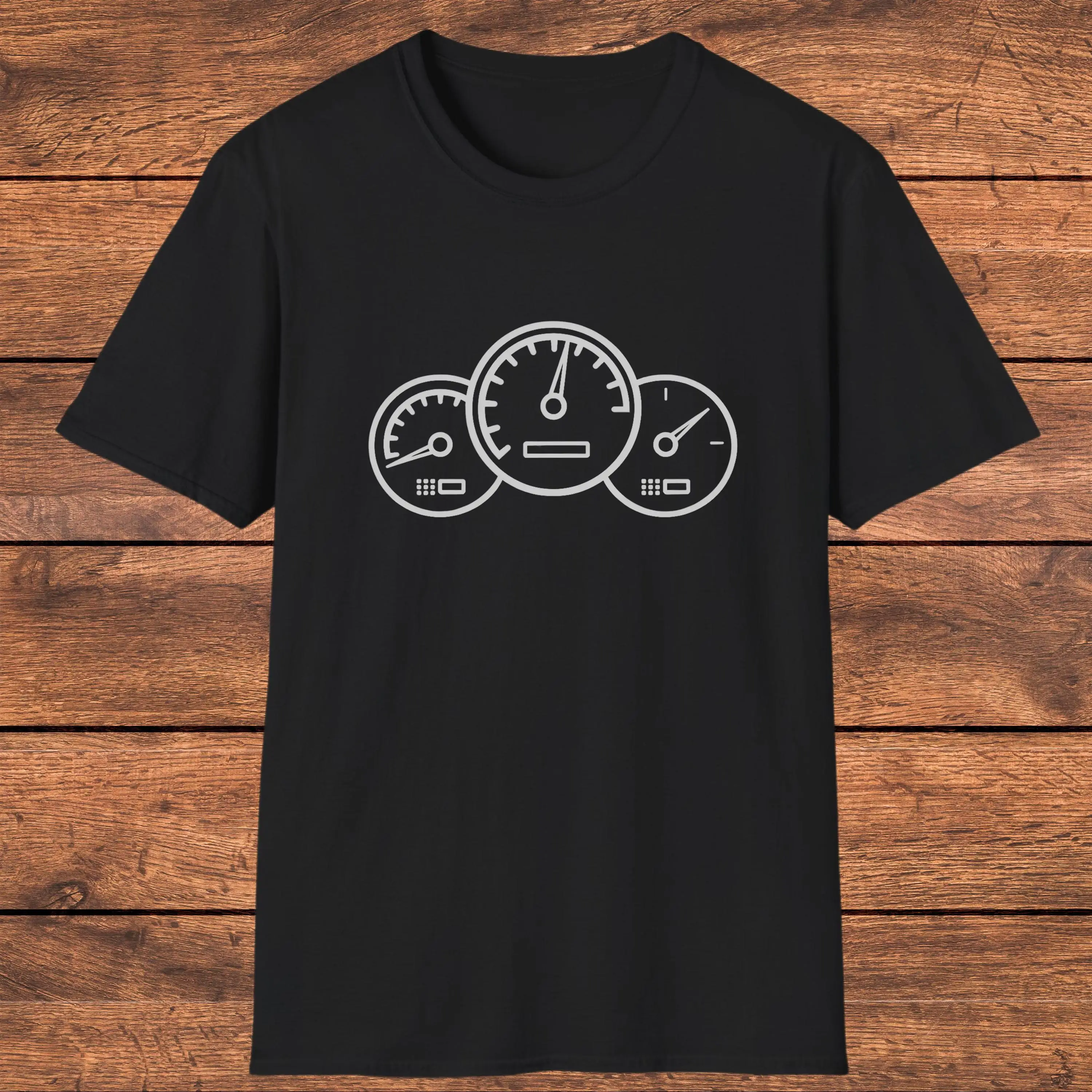

Car Gauge T Shirt Classic Dials Guy Retro Design Lover for Dad Husband Brother