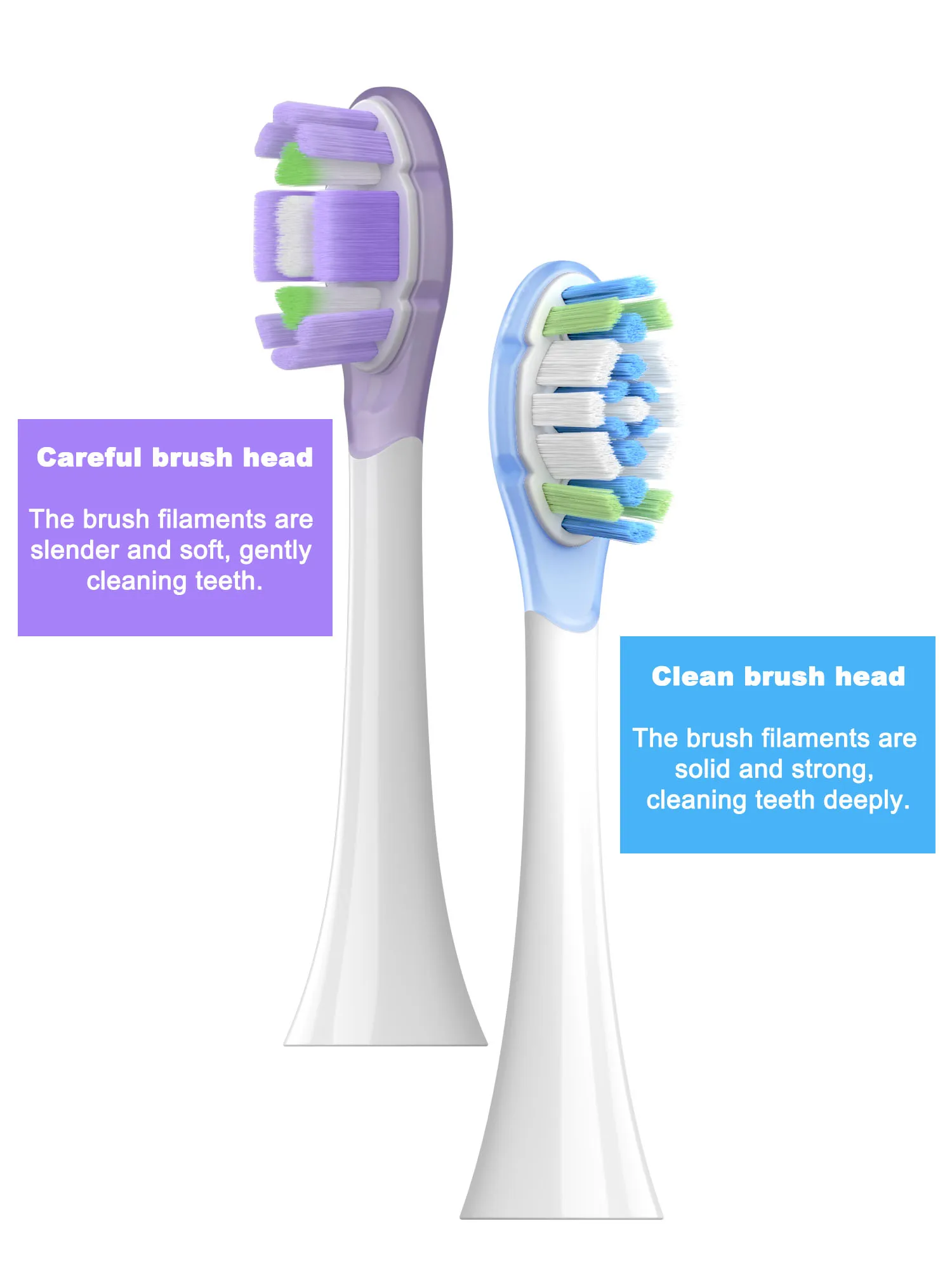 4PCS Replacement Brush Heads For Xiaomi Oscillation Electric Toothbrush Pro Mijia MES610 MES609 Toothbrush Head Soft Bristle