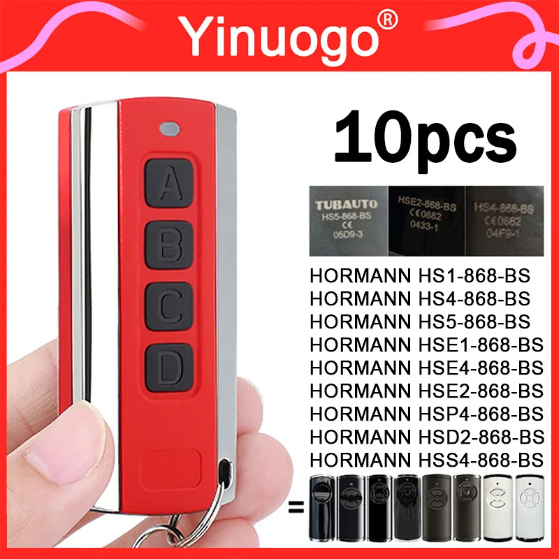 1-10pcs HORMANN BiSecur 868MHz HORMANN HSE4 HS1 HS4 HS5 HSP4 HSD2 HSE2 HSE5 HSE1 868 BS Garage Remote Control Hand Transmitter