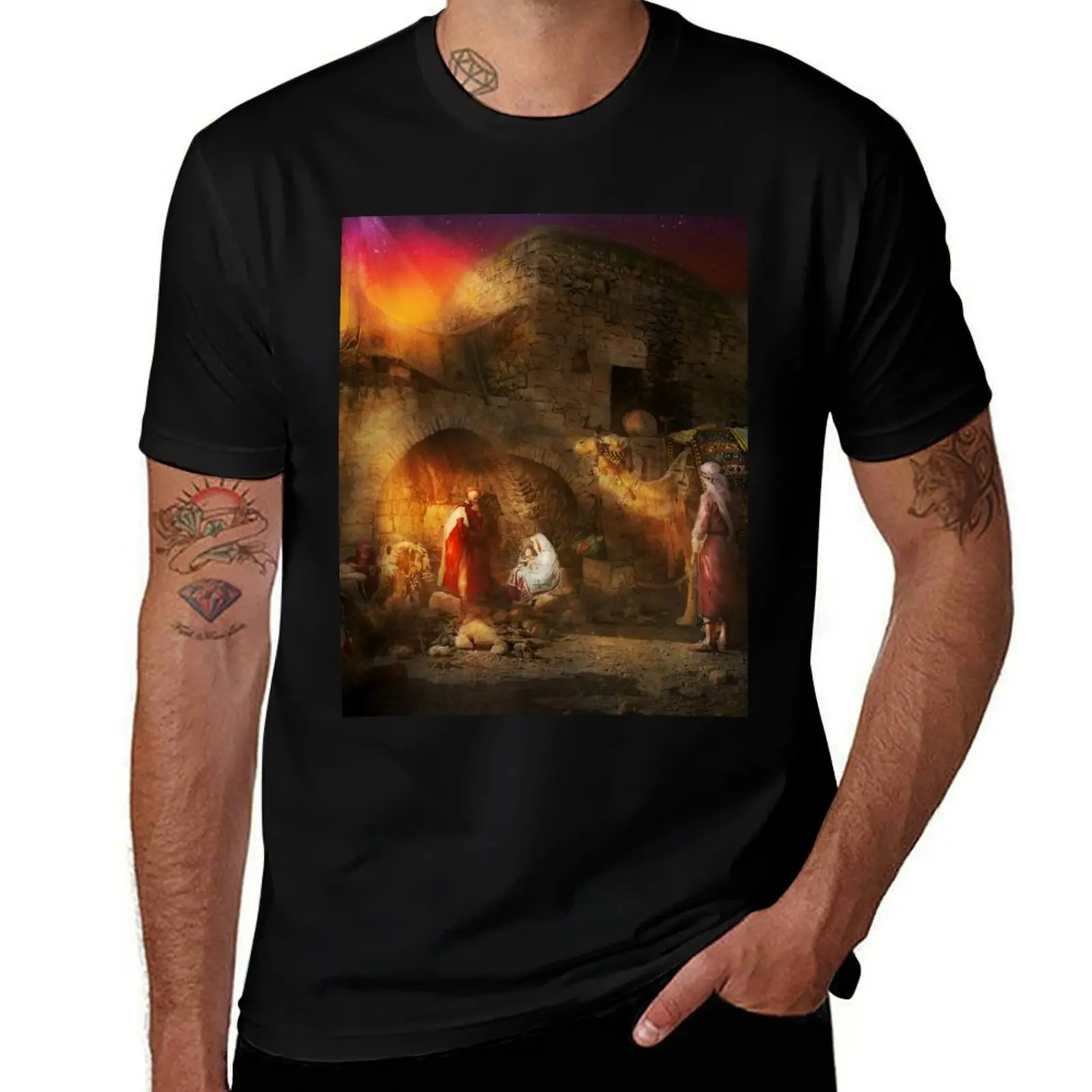 Bible - Jesus - Seeking the Christ child 1920 T-Shirt Breathable Mesh Panel T-Shirt