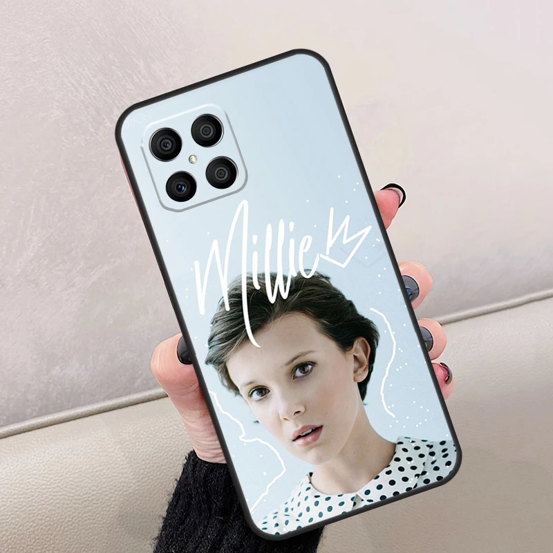 حافظة للممثل البريطاني ميلي بوبي براون لهاتف Honor Magic 7 Lite 5 6 Pro لهاتف Honor X9b X9a X9c X8a X8b X9 200 400 50 70 90