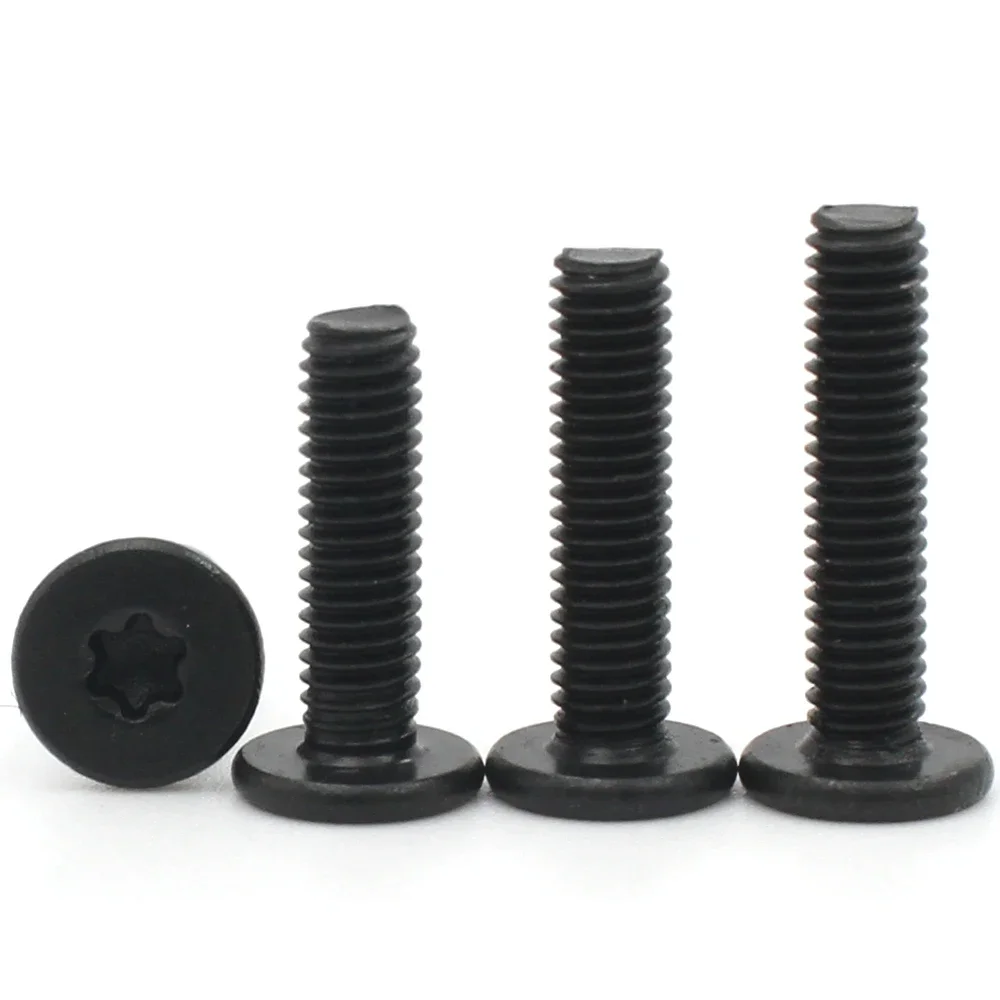 5/10/20/50pcs M2 M2.5 M3 M4 M5 M6 M8 CM A2-70 Black 304 Stainless Steel Torx Six-Lobe Ultra Thin Flat Wafer Head Screw Bolts