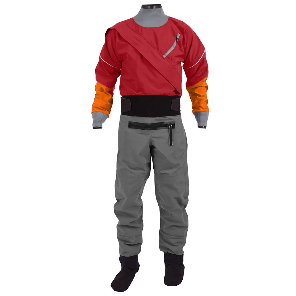

Men's 3-Layer Waterproof Dry Suit With Latex Gasket for White Water Expansion Boating Kayaking Fishing One Pieces Drysuits