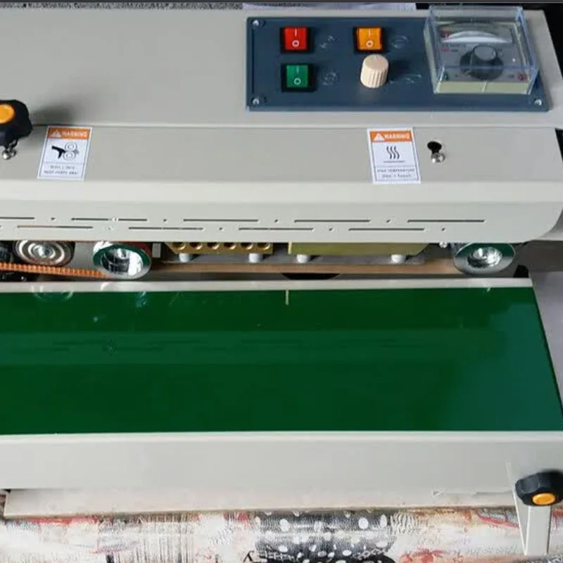 Continuous Band Sealer Vertical Automatic Continuous Sealing Machine with Digital Temperature Control for Bag Film