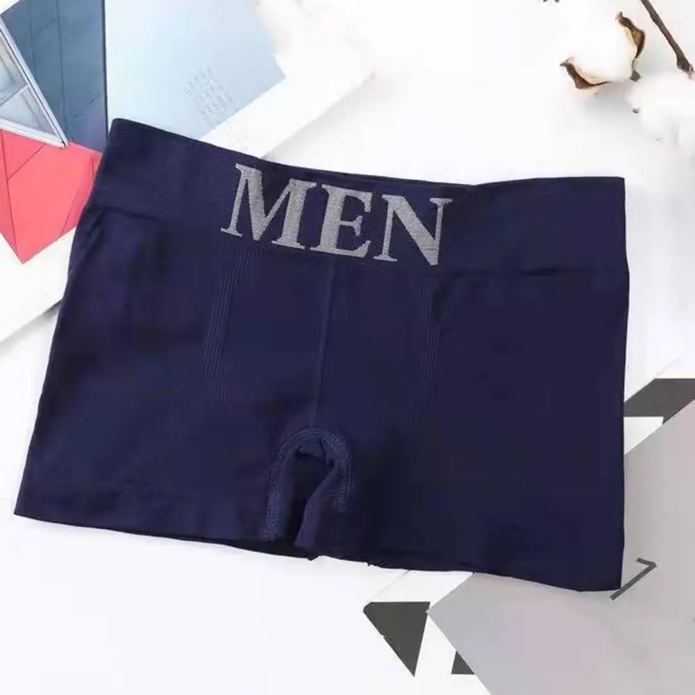 

Men Boxers Seamless Soft Breathable Men's Boxers with U Convex Design Moisture-wicking Technology Mid Waist Underpants for Quick