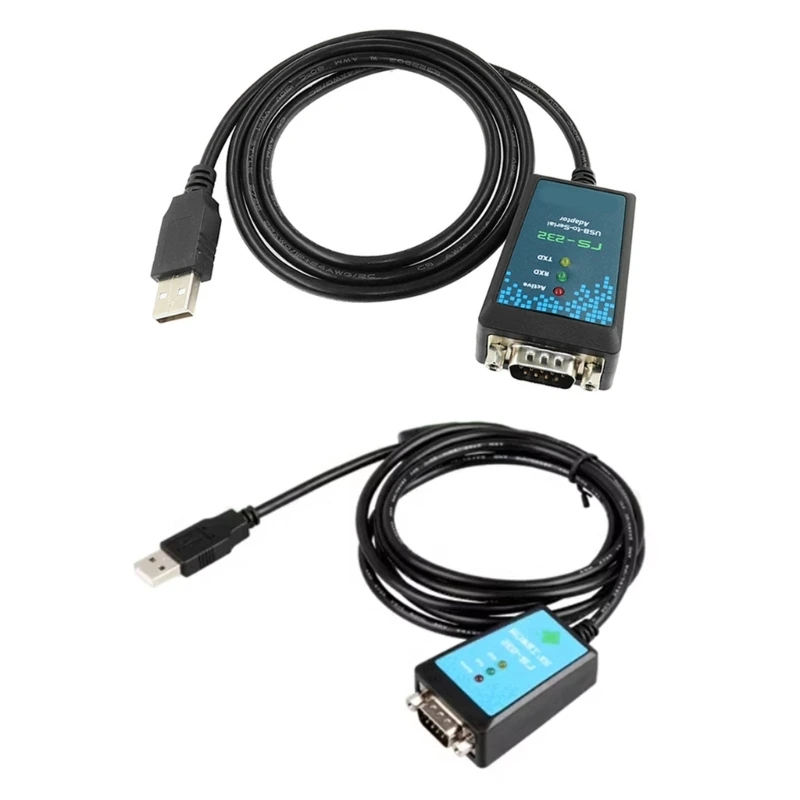 

USB to DB9 RS232 Cable COM Port USB2.0 DB9 Pin Converters Cord with Led Light Magnetic Optional for Industral