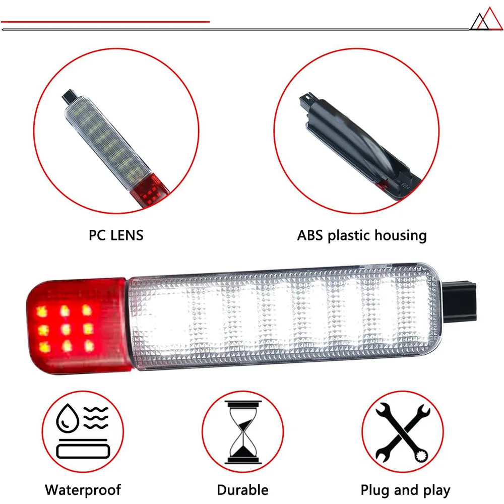 Luz LED para puerta Interior, Panel de puerta, luz de cortesía, luz de advertencia, conjunto de lámpara Compatible con Silverado/Sierra 1500, nuevo producto