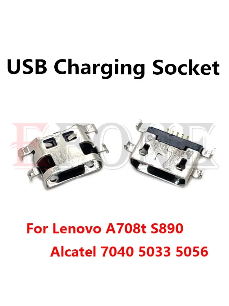 

100PCS For Alcatel 7040 7040N 5033 5056 ForLenovo A708t S890 For HuaWei G7 G7-TL00 USB Charging Port Dock Plug Connector Socket