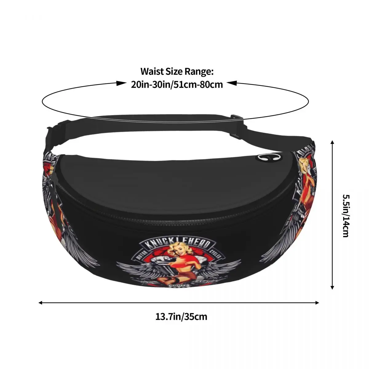 Casual Vintage Route 66 Fanny Pack para mulheres e homens, bolsa de cintura crossbody, Mother Road, Running, Biker America, Phone Money Pouch