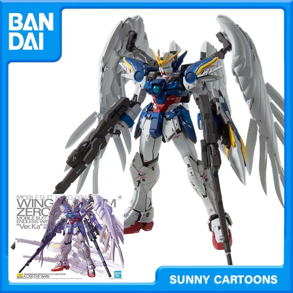 

Original Bandai Gundam Model Kit Mg Xxxg-00W0 Wing Gundam Zero Ew Ka Action Figure Model Toys