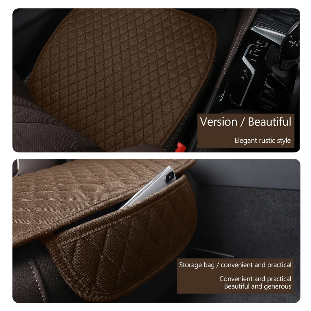 Car Seat Cover Flax Seat Protect Cushion Automobile Seat Cushion Protector Pad Car Covers Mat Protect