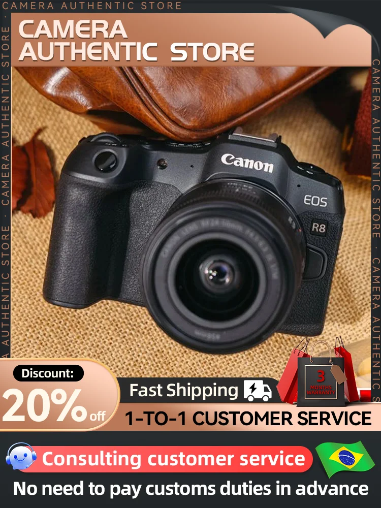 Canon EOS R8 Full Frame Mirrorless Compact Digital Camera Professional Photographer Photography 26.2MP 4K Video Vlog