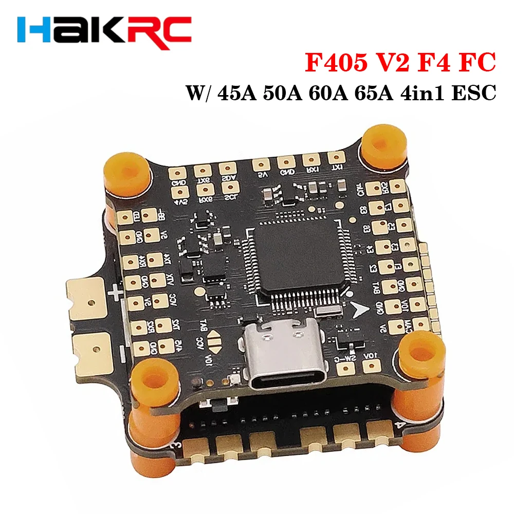 

HAKRC F405 V2 F4 Контроллер полета Dual BEC W/ 45A 50A 60A 65A 4 в 1 ESC DShot 150/300/600/1200 PWM для RC FPV гоночного дрона