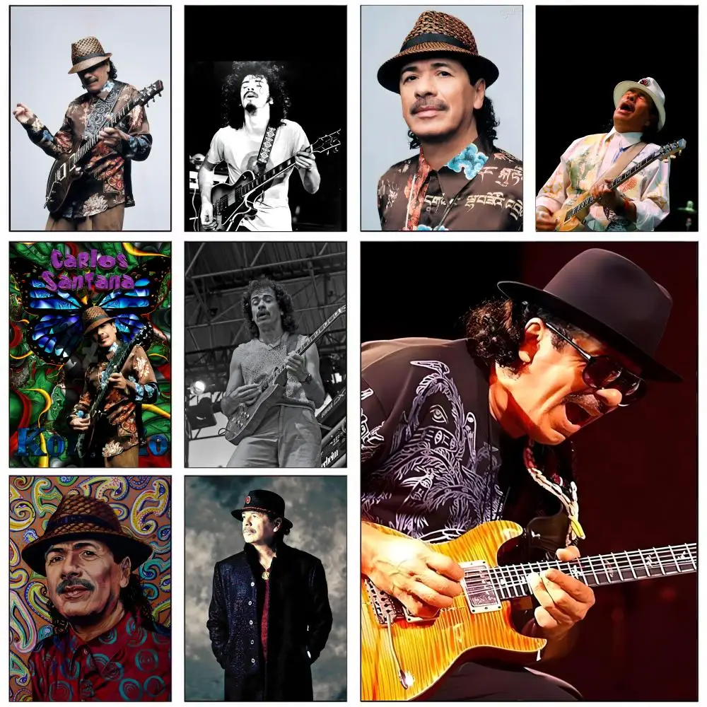 Latin Rock singer Carlos Santana Poster HD Self-Adhesive Wall Decor Home Office Dorm Bedroom & More Ideal Gift Choice