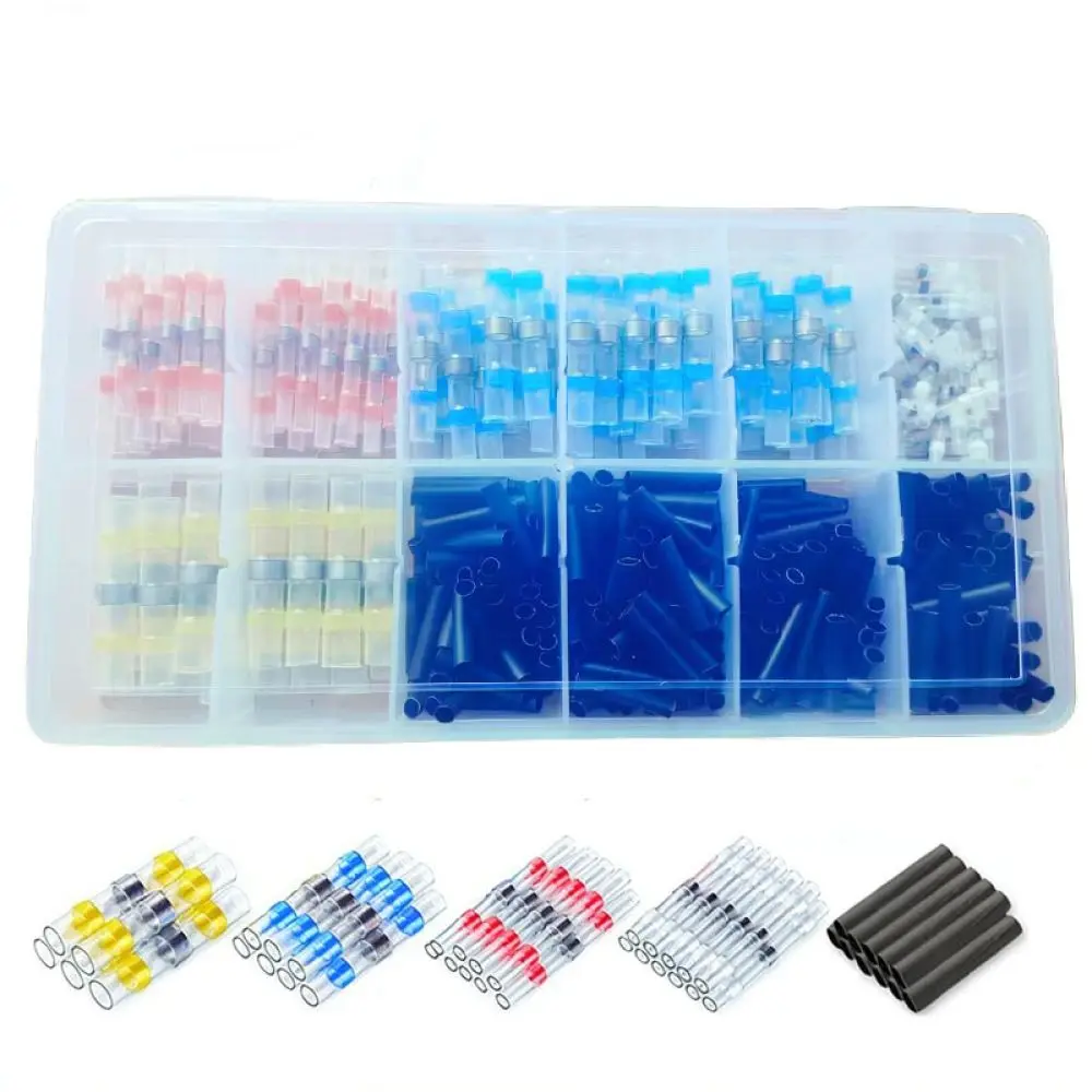 Heat Shrink Butt Terminals Solder Seal Wire Connectors Waterproof Electrical Splice Kit For CNHH Marine Automotive Cable Joints