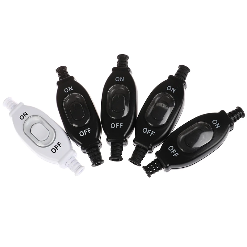 Hot Sale 3A 250V waterproof in line switch cord switch round wire Silver contact double cut switch Dust switch