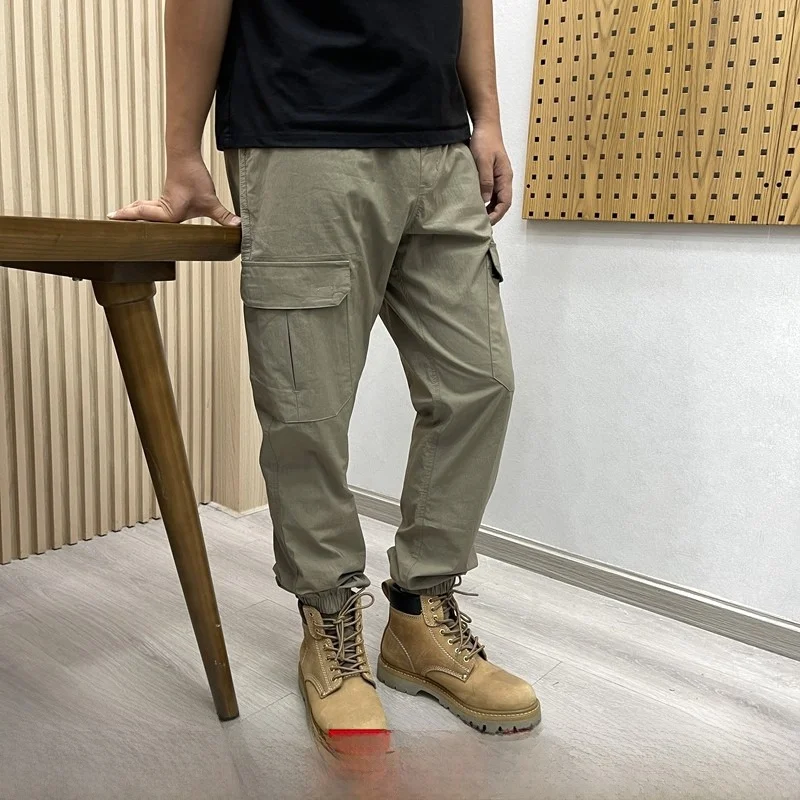 

Легкие повседневные брюки Qui-Dry, осенняя уличная рабочая одежда из смеси хлопка и полиэстера с кетми, модные городские прямые брюки