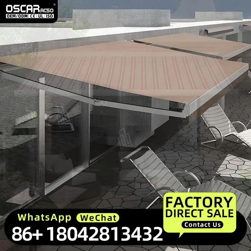 

Electric Retractable Full Cassette Folded Arm Awnings with Aluminum Frame for Outdoor Garden in European Regions Ideal for Patio