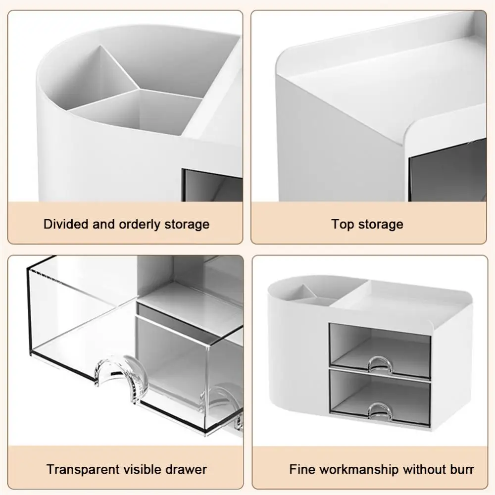 Lade Opbergdoos Studentenkantoor Grote Capaciteit Creatieve Transparante Eenvoudige Desktop Decoratie Pennenhouder Kinderen Meisje