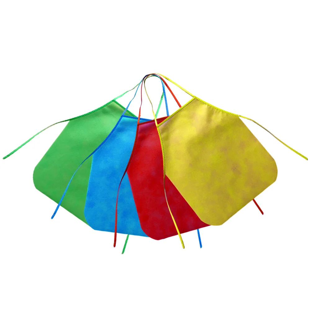 

5pcs Children Children Aprons Aprons 40x50cm Non-woven Kids Painting Craft Activities Red Green Yellow