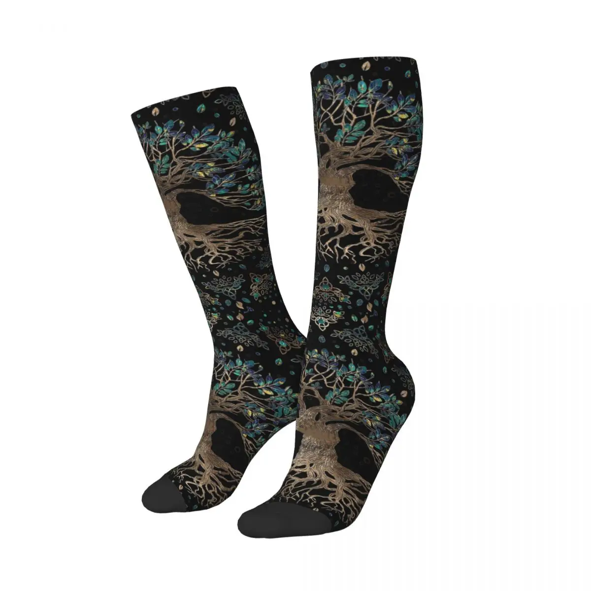 Calcetines de árbol de la vida para hombre y mujer, medias Súper suaves, calcetines largos, accesorios para todas las estaciones, regalos, Yggdrasil