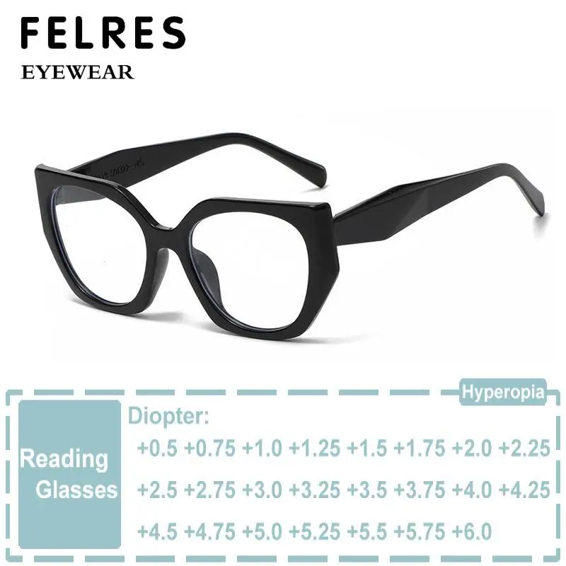 

Fashion Brand Designer Irregular Square Reading Glasses For Men Women Retro Cat Eye Presbyopia Eyeglasses Prescription Glasses