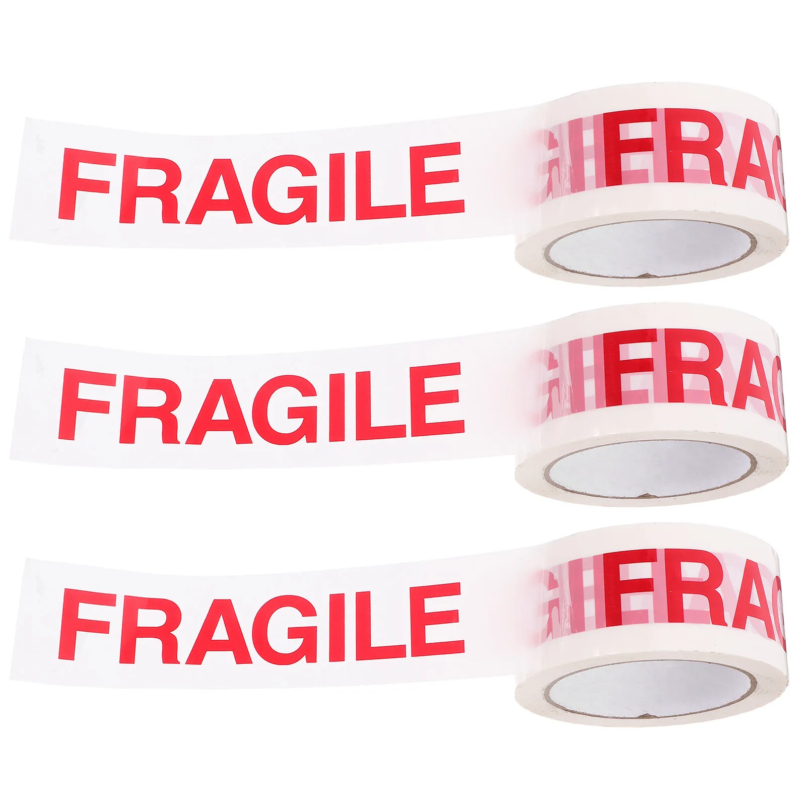 

3 Rolls Heavy Duty Fragile Tape 66M X 4.8cm Thick Clear Warning Labels Adhesive Packing Tape for Electronics Glass Shipping