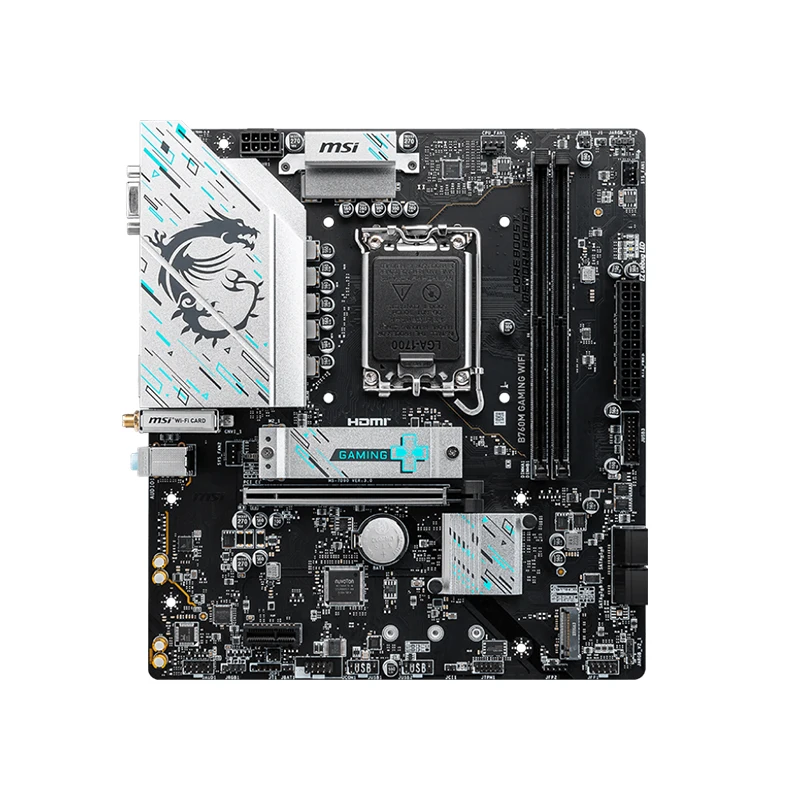 اللوحة الأم MSI B760M GAMING WIFI DDR5 - WiFi 6E، 2.5G LAN، PCIe 4.0، LGA 1700 (Intel 12/13/14th Gen)