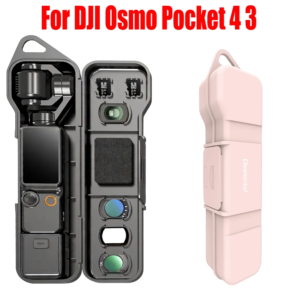 Protective Shell Case For DJI Osmo Pocket 4 3 Camera Gimbal Compact Storage Box With Lanyard for Vlog For Pocket 3 4 Accessories