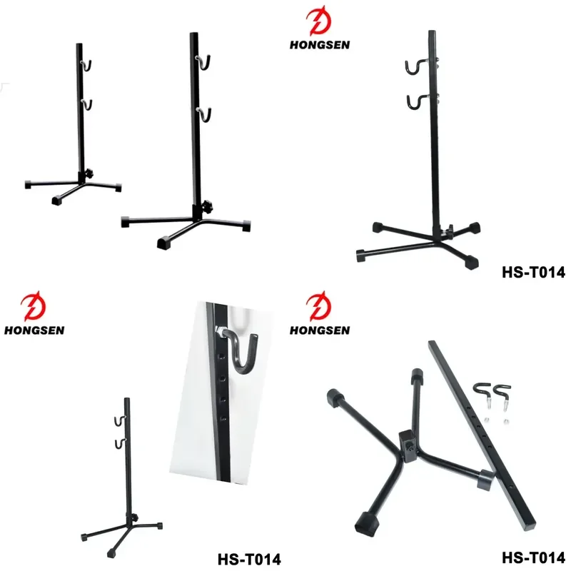 Adjustable Steel Bicycle Rack 68*43*30CM 50kg Capacity Two Kooks Display Stand for Road/Mountain Bikes for All Sizes
