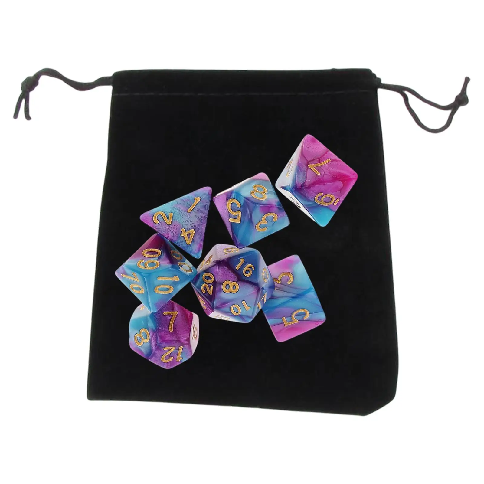 Jeu de dés à rouler, 7 pièces, pour fêtes, accessoires de jeu de société KTV, jeu à rouler