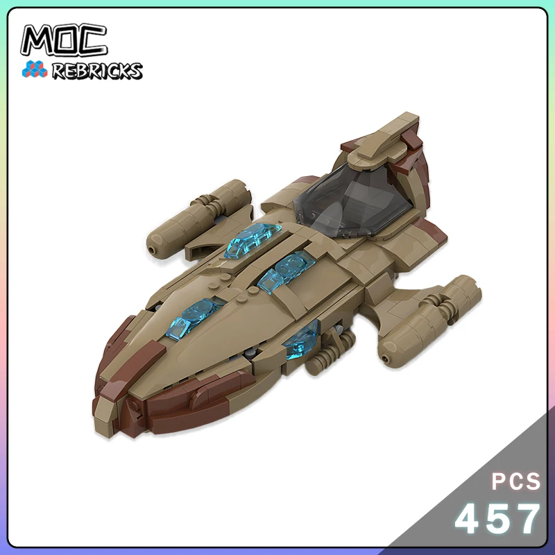 

MOC-118142 Space War Series Amphibious Fighter Model Building Block Small Particle Assembly Technology Bricks Toy Set Gift