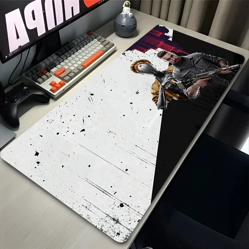 Cool Mouse Pad Atomic Heart Large Gaming Desk Mat Edge White Office Computer Keyboard Pad Rubber 90x40cm E-sports Gamer Mausepad
