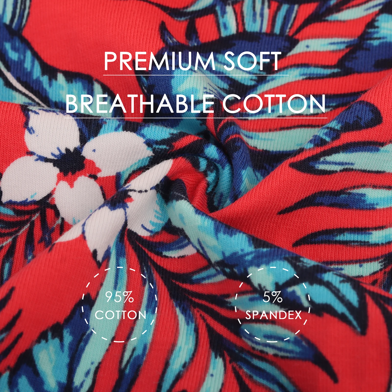 Mens Print Underwear Short Leg Boxer Briefs Boy Breathable Comfortable No Ride Up Trunks 5 Pack Man