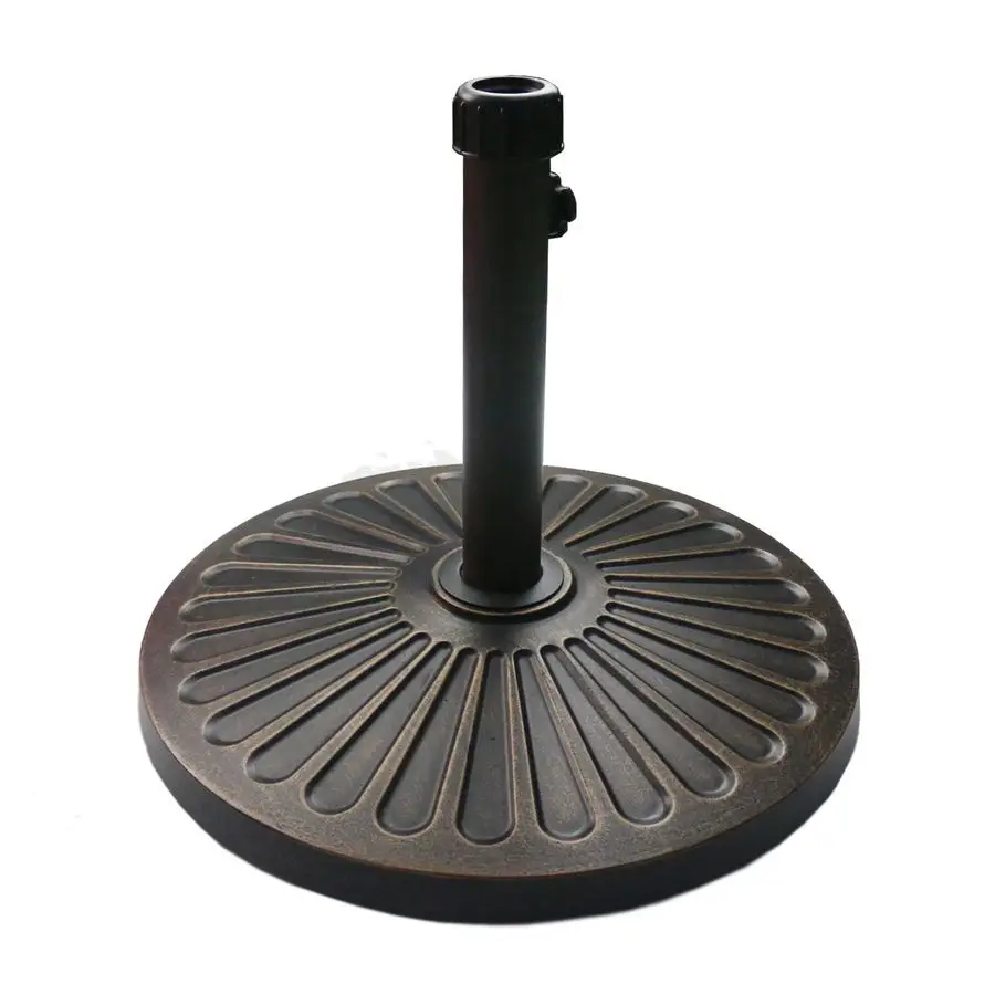 

18 30.2lbs Heavy Duty Round Antiqued Umbrella Base for Patio, Outdoor Bronze
