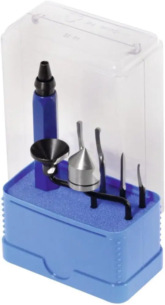 

7-Piece Deburring Tool Set for Precision Metalworking and DIY Projects