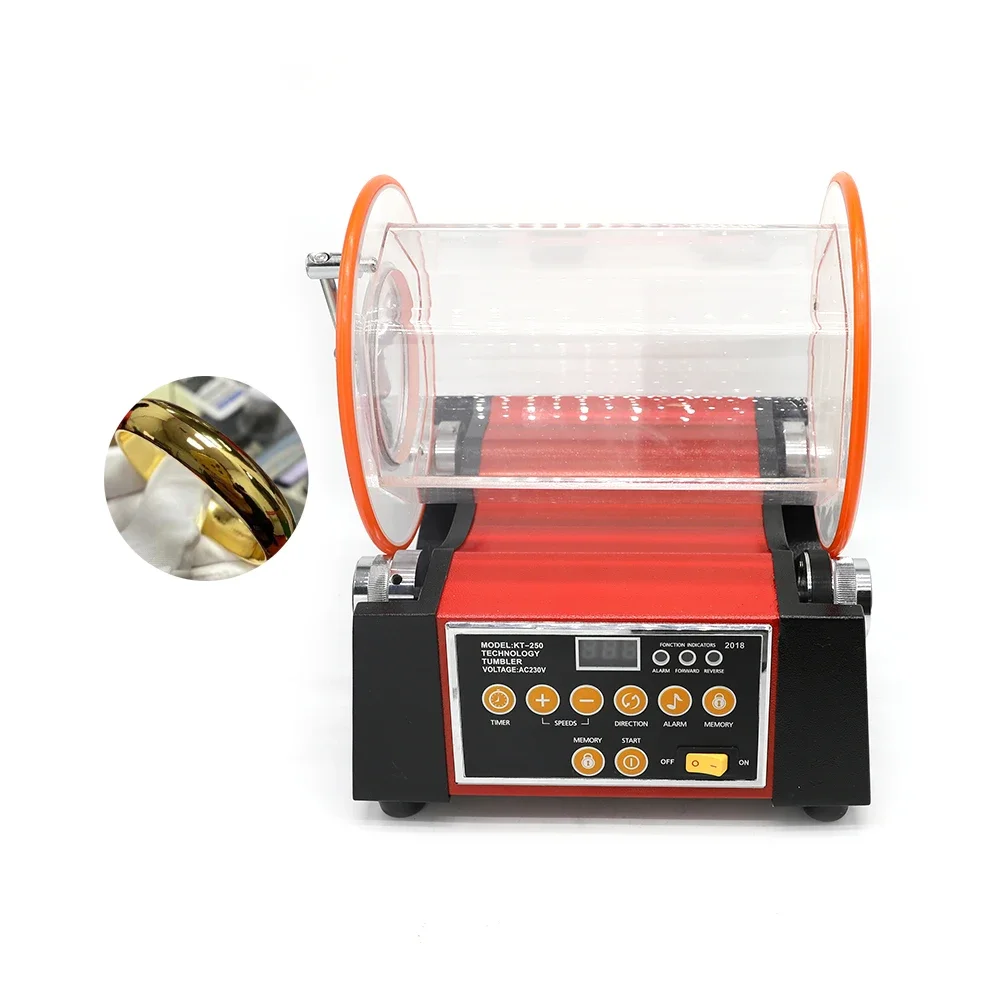 Mini Rotary Tumbler KT250 Digital Gold Rotary Polishing Tumbler jewelry Polisher