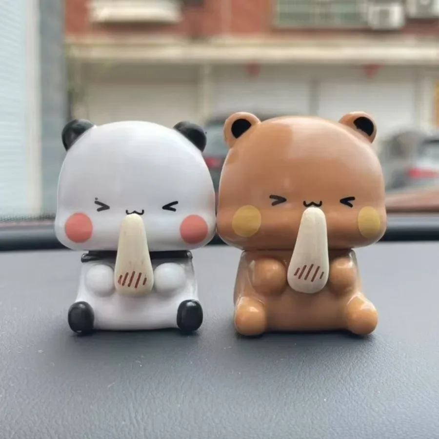 8 pezzi / set Anime Yier e Bubu 2nd Bullet Figure Toy Kawaii Bubu Dudu Panda Decorazione da scrivania Ornamento Decorazioni per la casa Regalo di Natale