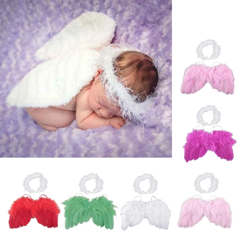 Valentines Day Baby Costumes Newborn Feathers White Infant Cosplay Photography Prop Outfits Baby Girl Ornament