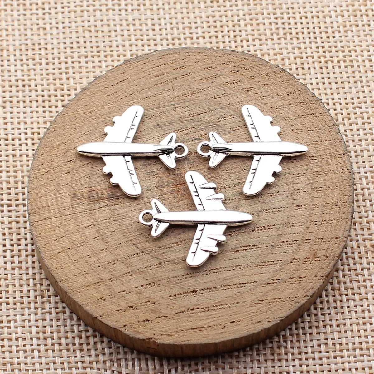 

40pcs 22x20mm(0.87x0.79inch) Antique Silver Color Aircraft Charms Pendants DIY Jewelry Making Accessories