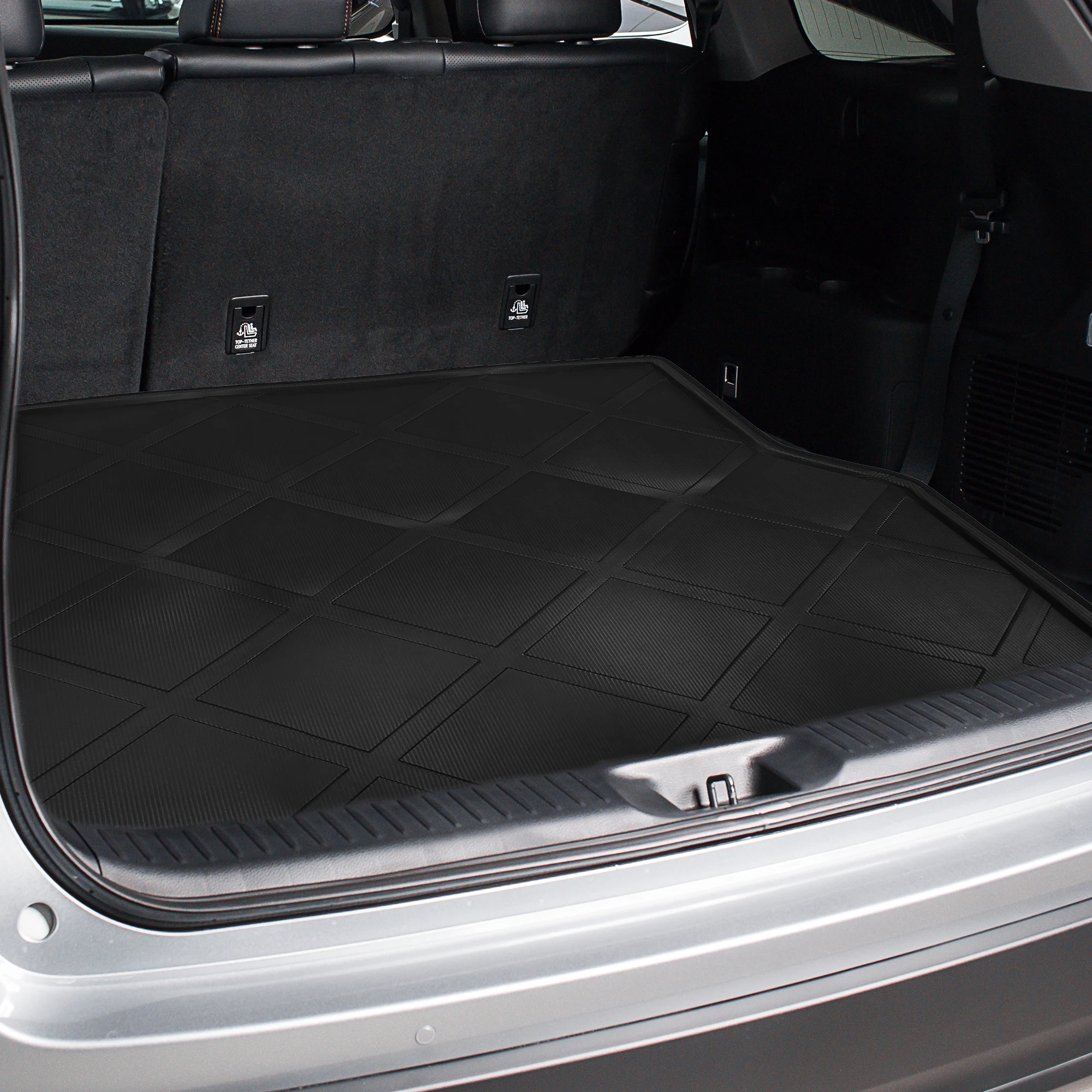 X Autohaux Black Rear Trunk Cargo Liner Floor Mat All Weather for Toyota Highlander 2009-2014