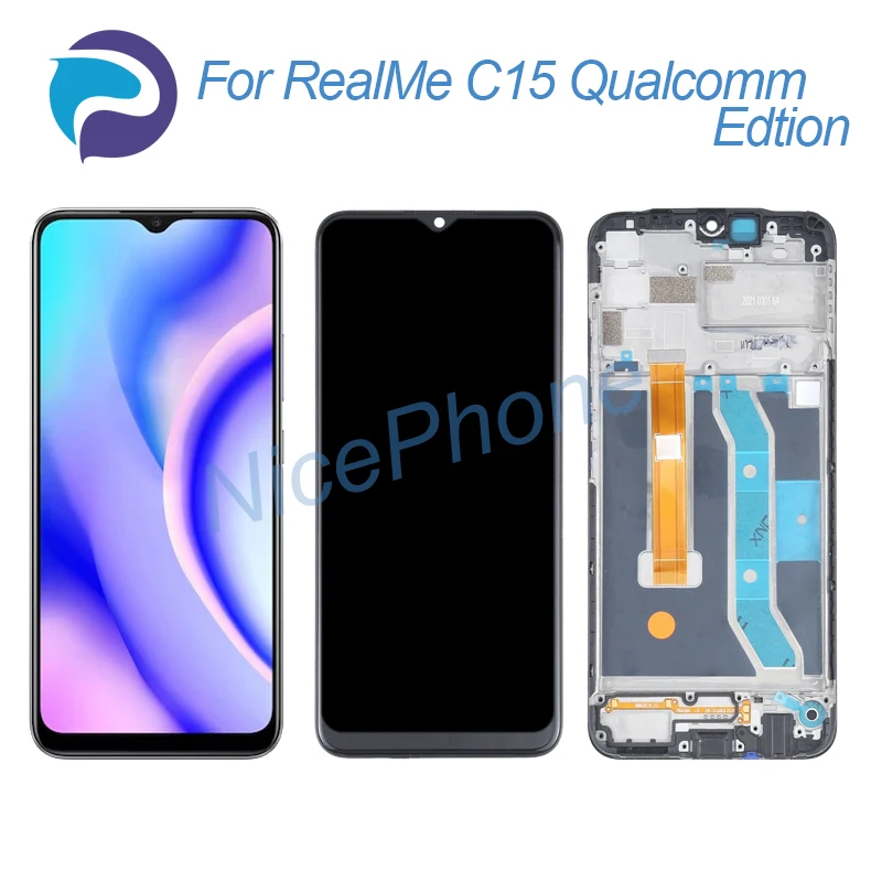 

for RealMe C15 Qualcomm Edition LCD Screen + Touch Digitizer Display 1600*720 RMX2195 C15 Qualcomm Edition LCD Screen display