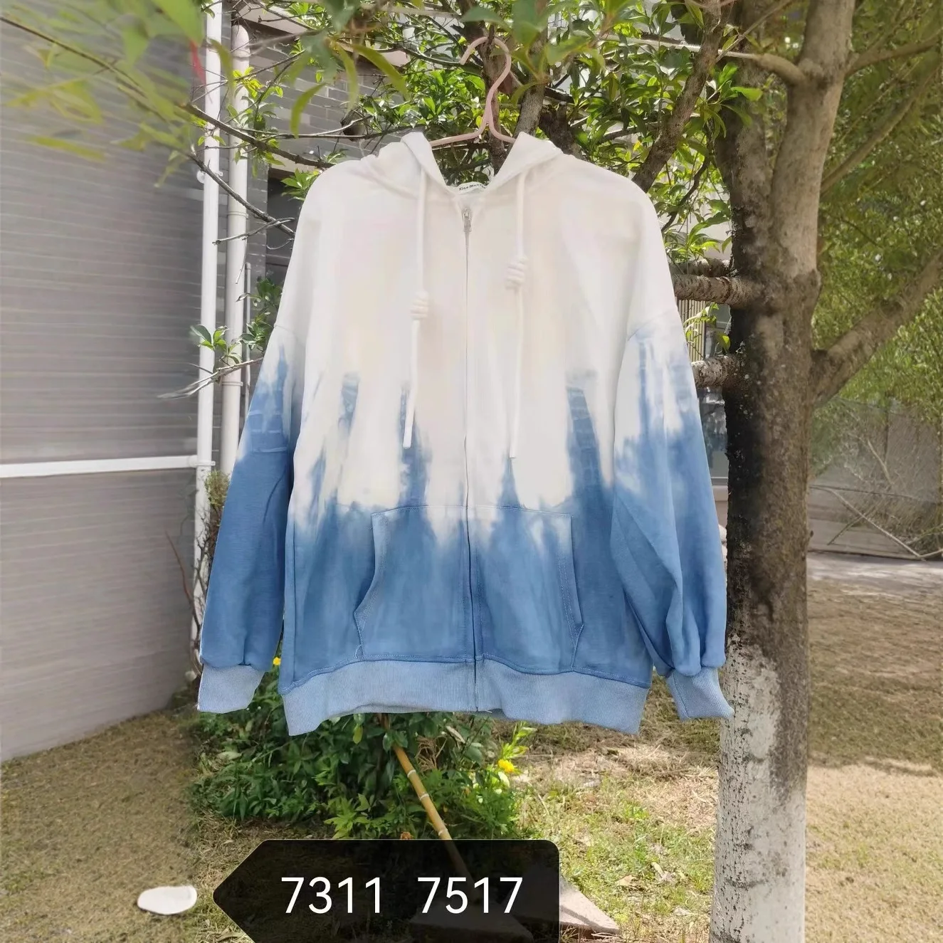 

Костюм из флиса с эффектом индиго, ручная окраска, толстый, с худи и свободными спортивными брюками, осенний, уютный, повседневный, в стиле стритвир