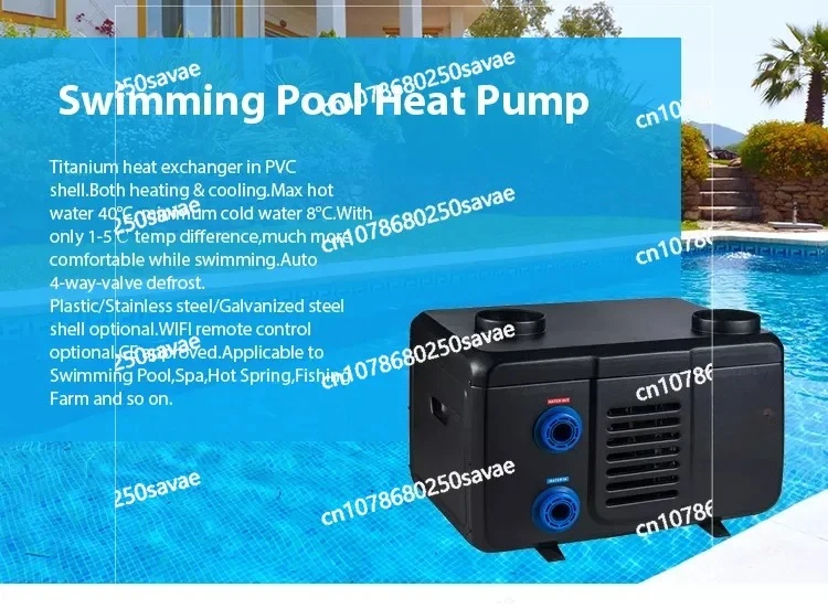 Plastic Mini Top Fan Air Ducted Heat Recovery Air To Water Swimming Pool Pool Water Heater Heat